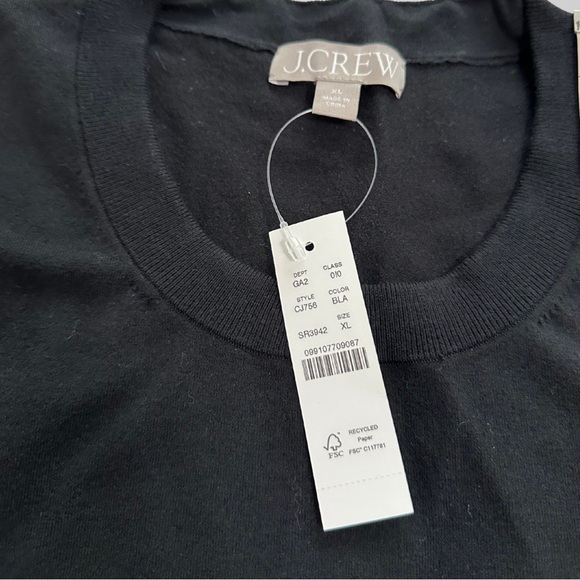 NWT J Crew Black Knit Vest l - Picture 4 of 4